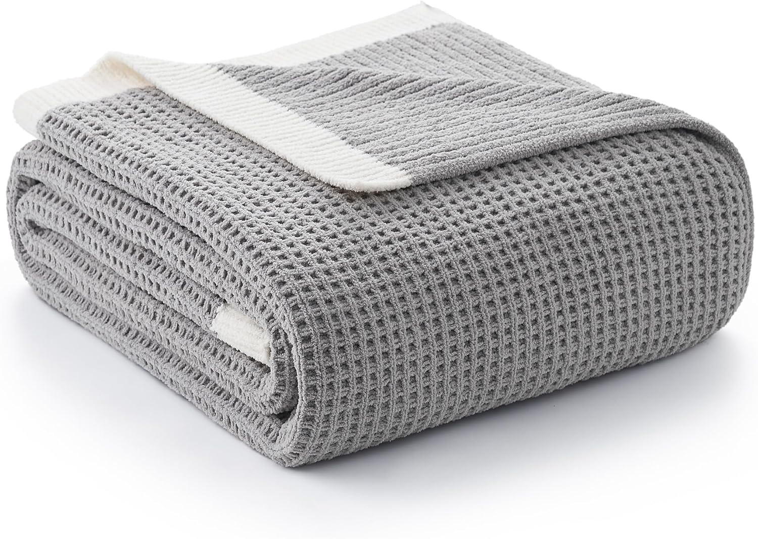 Knit Beige Throw Pillow — 50" — Grey
