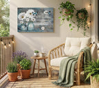Farmhouse Blue Canvas Wall Art — 12" - View 7