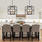 Farmhouse Black Chandelier — 5-Light - View 7
