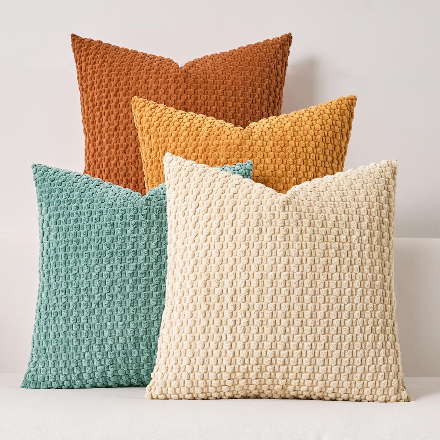 Boho Beige Pillow Cover — 20" — 20" x 20" (Pack of 4)