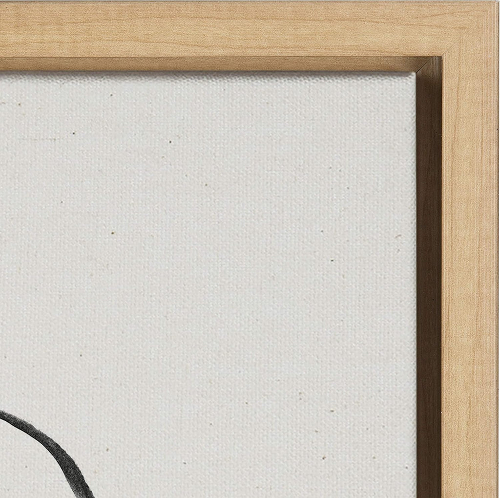 Linen Modern Beige Canvas Wall Art — 18x24 - View 3