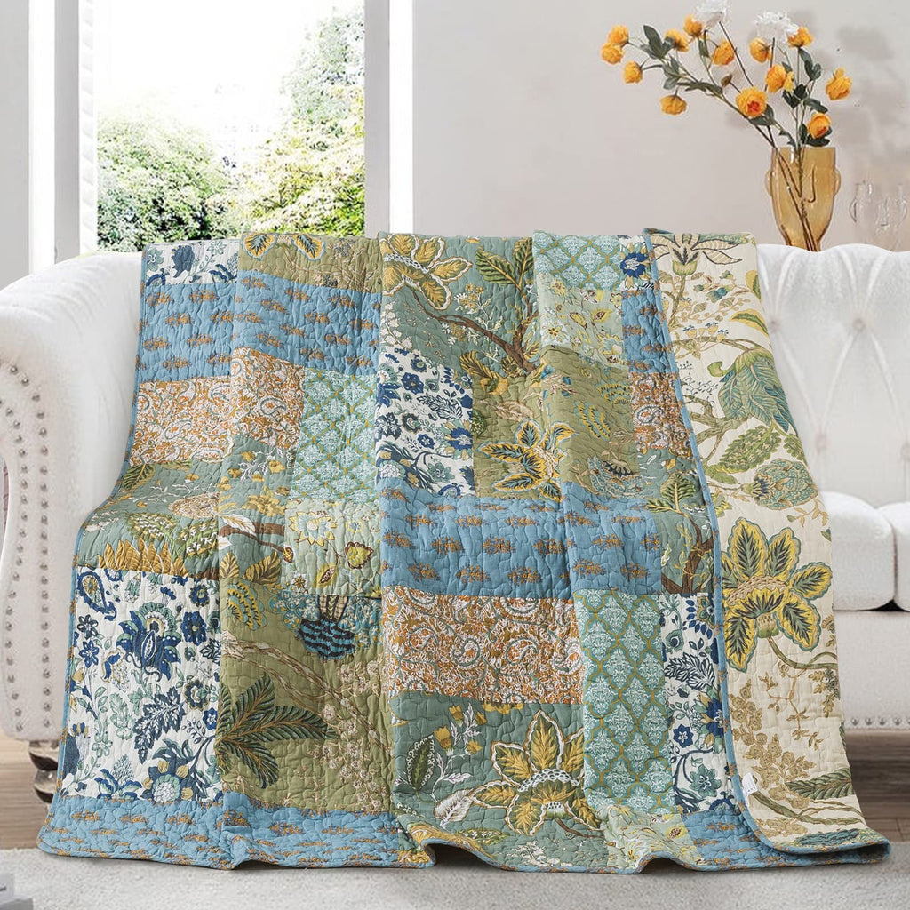 Boho Blue Throw Pillow — 78"