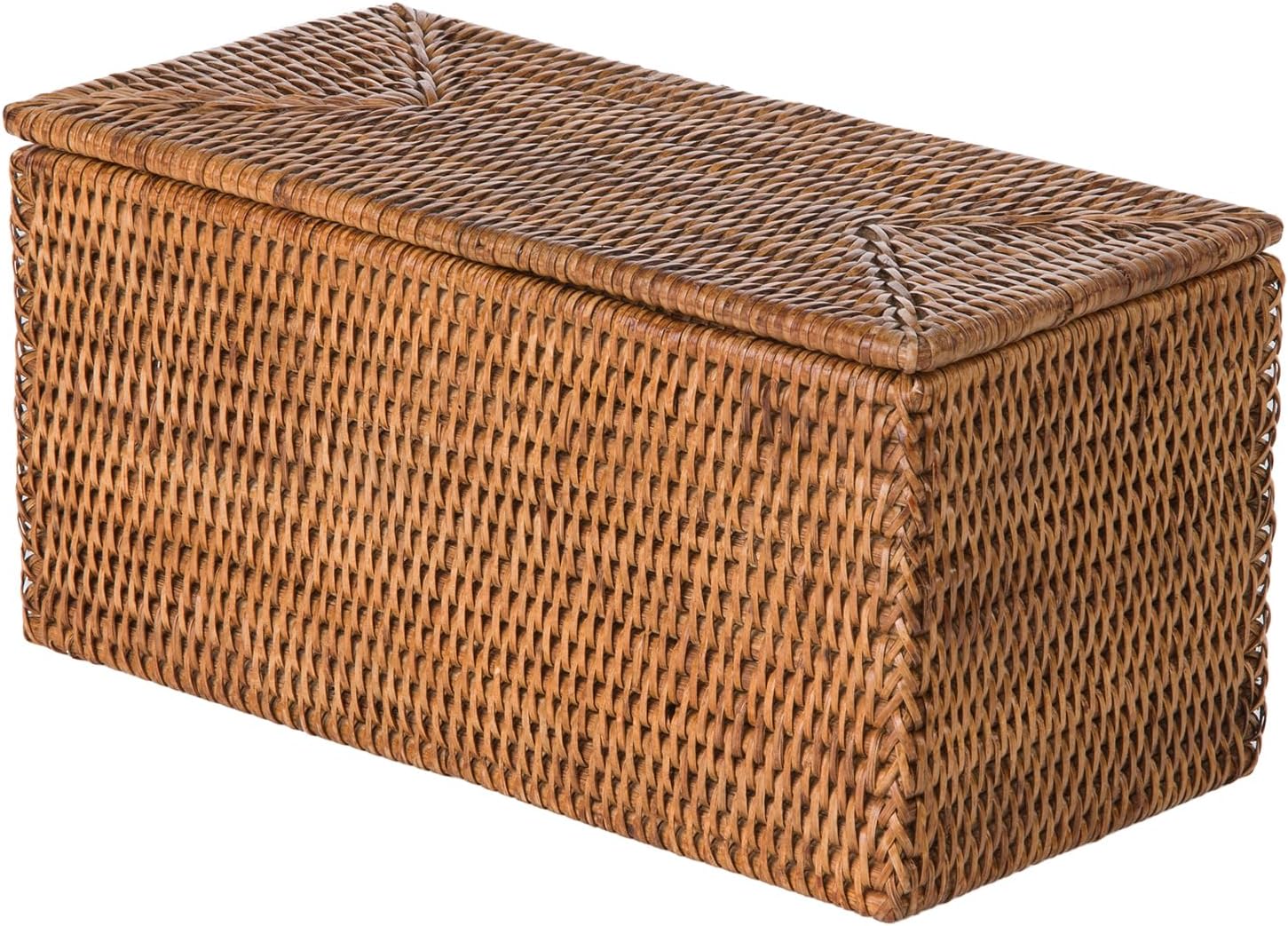 Rectangular Boho Brown Basket — Brown