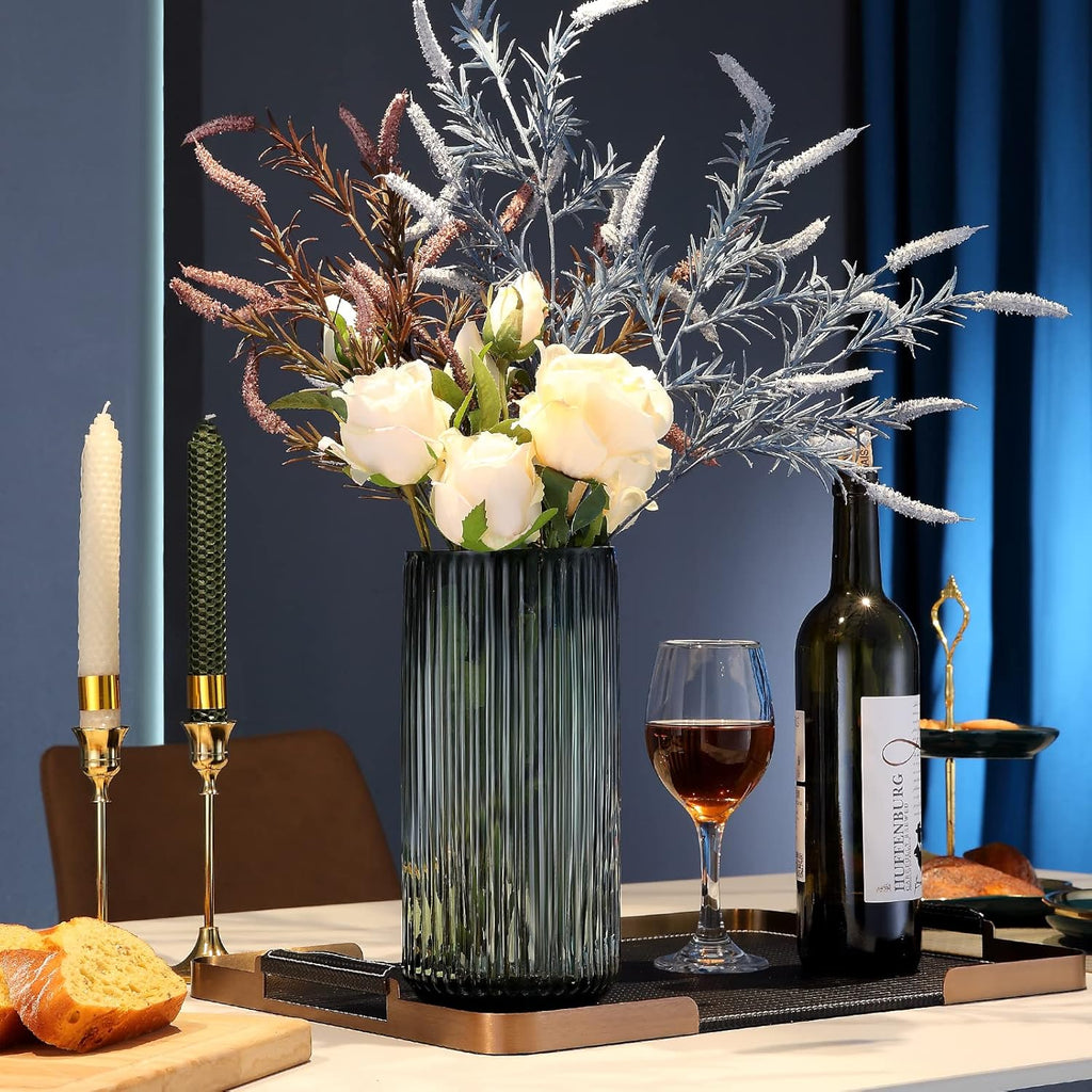 Farmhouse Brown Flower Vase — 9.8" - View 4