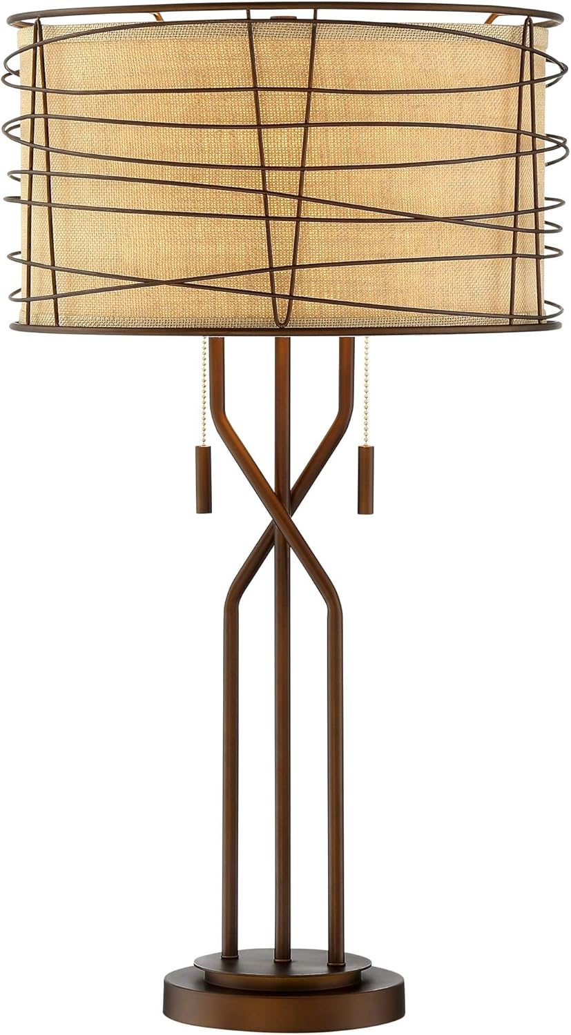 Boho Gold Table Lamp — 4" — Bronze - Table Top Dimmer Included