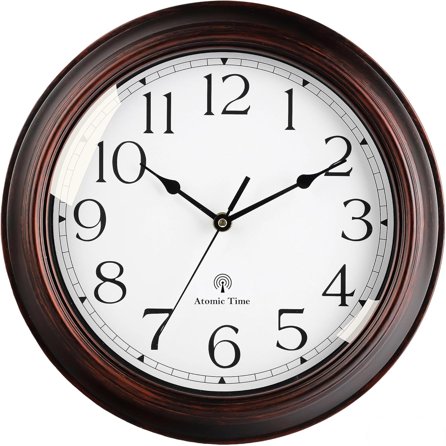 Battery Operated Farmhouse Gold Wall Clock — 12" — D_bronze
