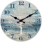 Battery Operated Farmhouse Beige Wall Clock — 16" — 24 Inch