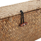 Rectangular Boho Beige Storage Basket — 5" - View 6