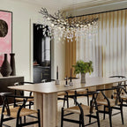 Rectangular Luxe Black Chandelier — 16-Light - View 9