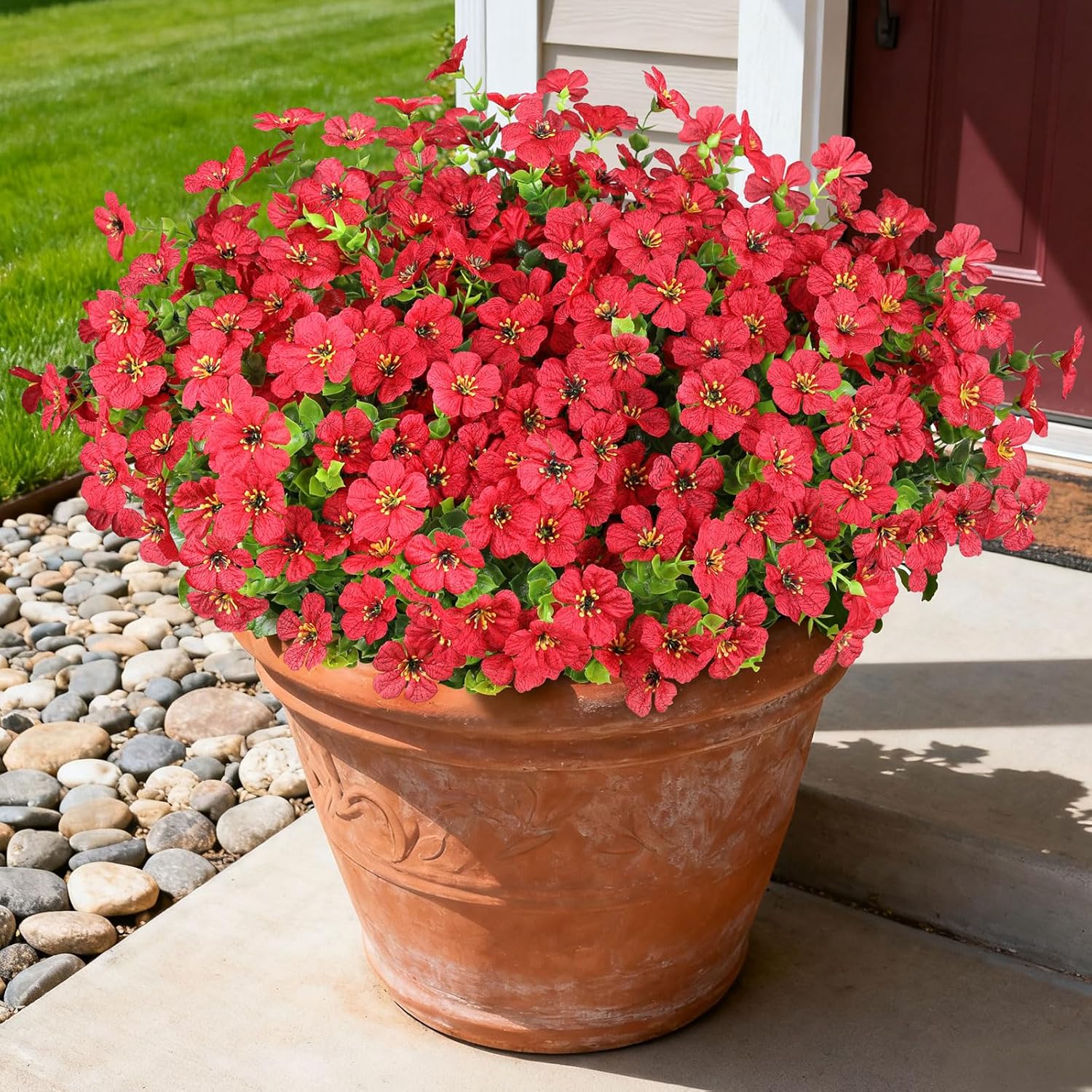 Blue Artificial Plant — Red