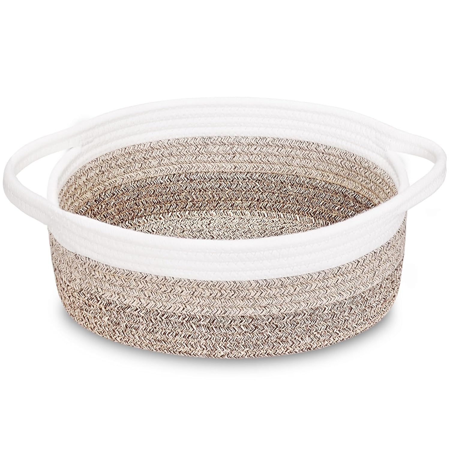 Boho Beige Storage Bin — 12" — 3 Color- Mixed Brown