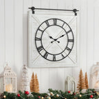 Battery Operated Farmhouse Wall Clock — 29.5" - View 5