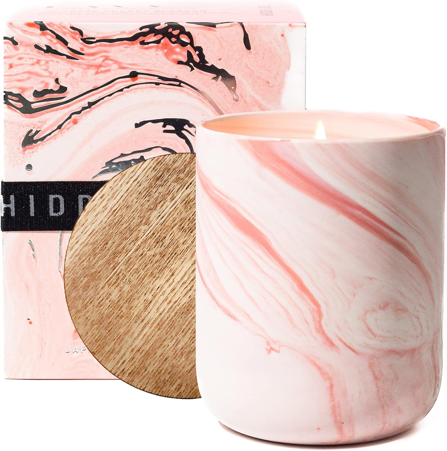 Soy Wax Pink Scented Candle — 12oz-Japanese Cherry Blossom