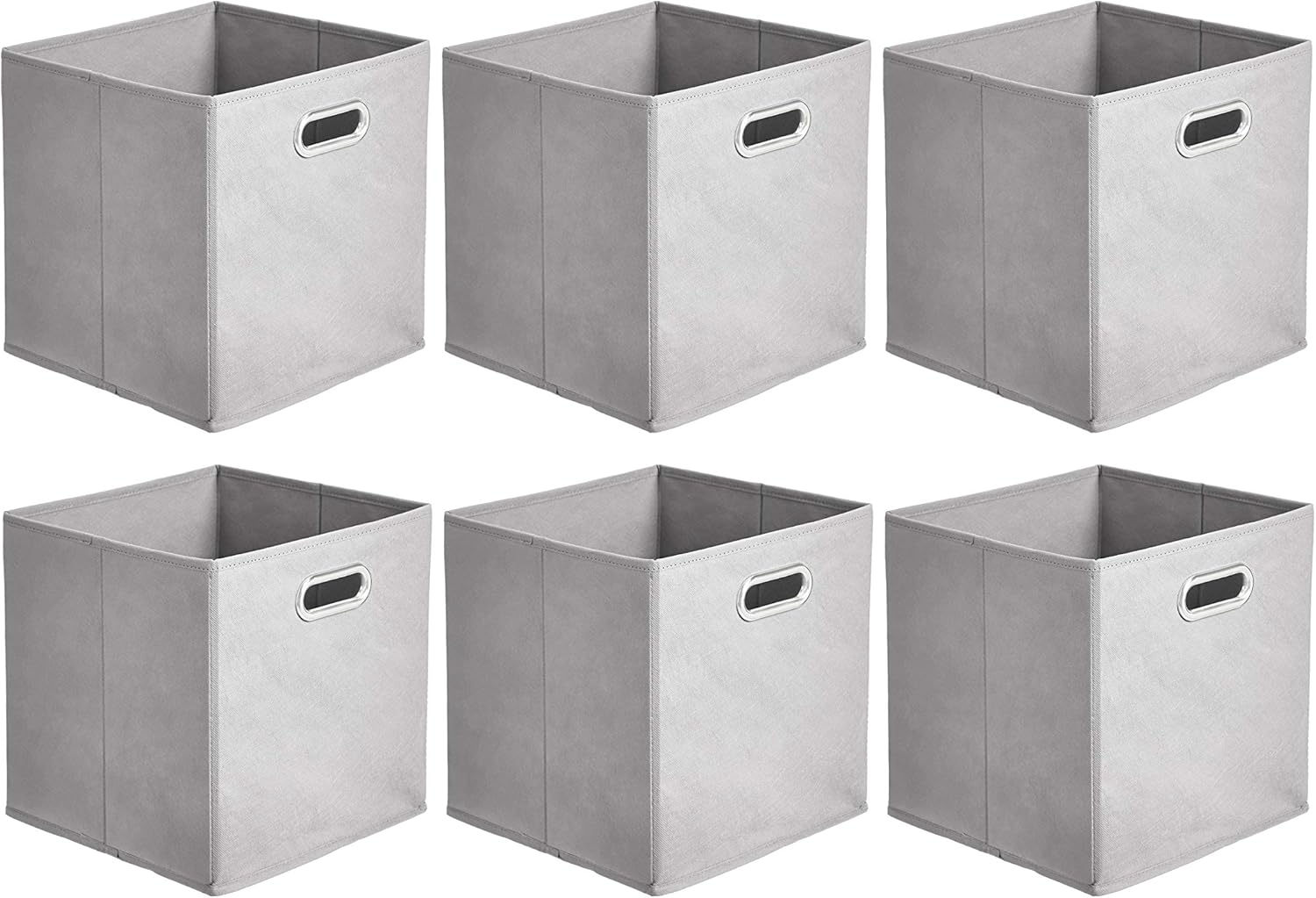 Beige Storage Bin — 10.5" — Light Grey