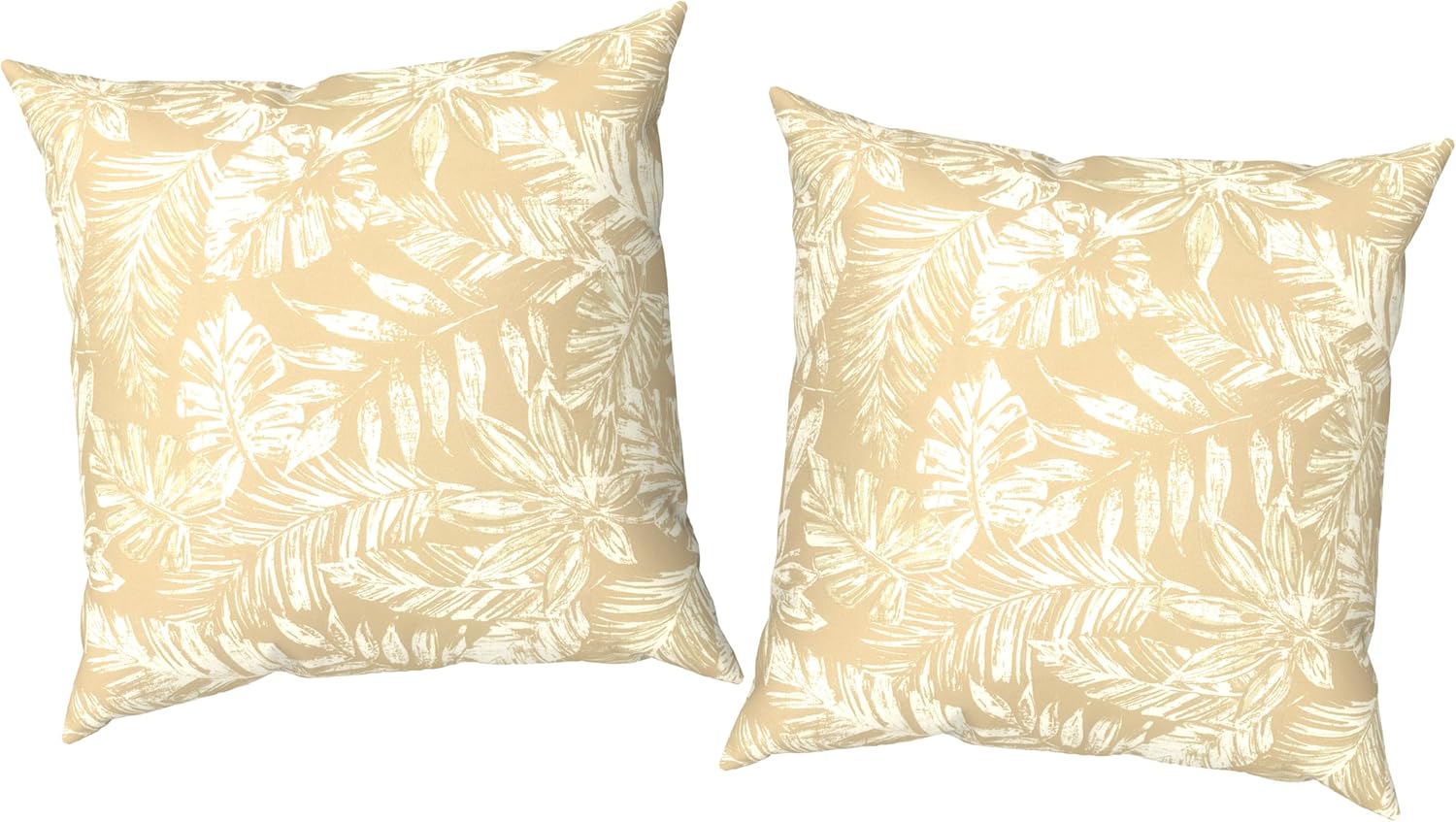 Vintage Modern Beige Throw Pillow Cover — 18" — 20" x 20" (Pack of 2)