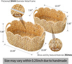 Hand-Woven Boho Rattan Storage Basket — Set of 2 - View 4