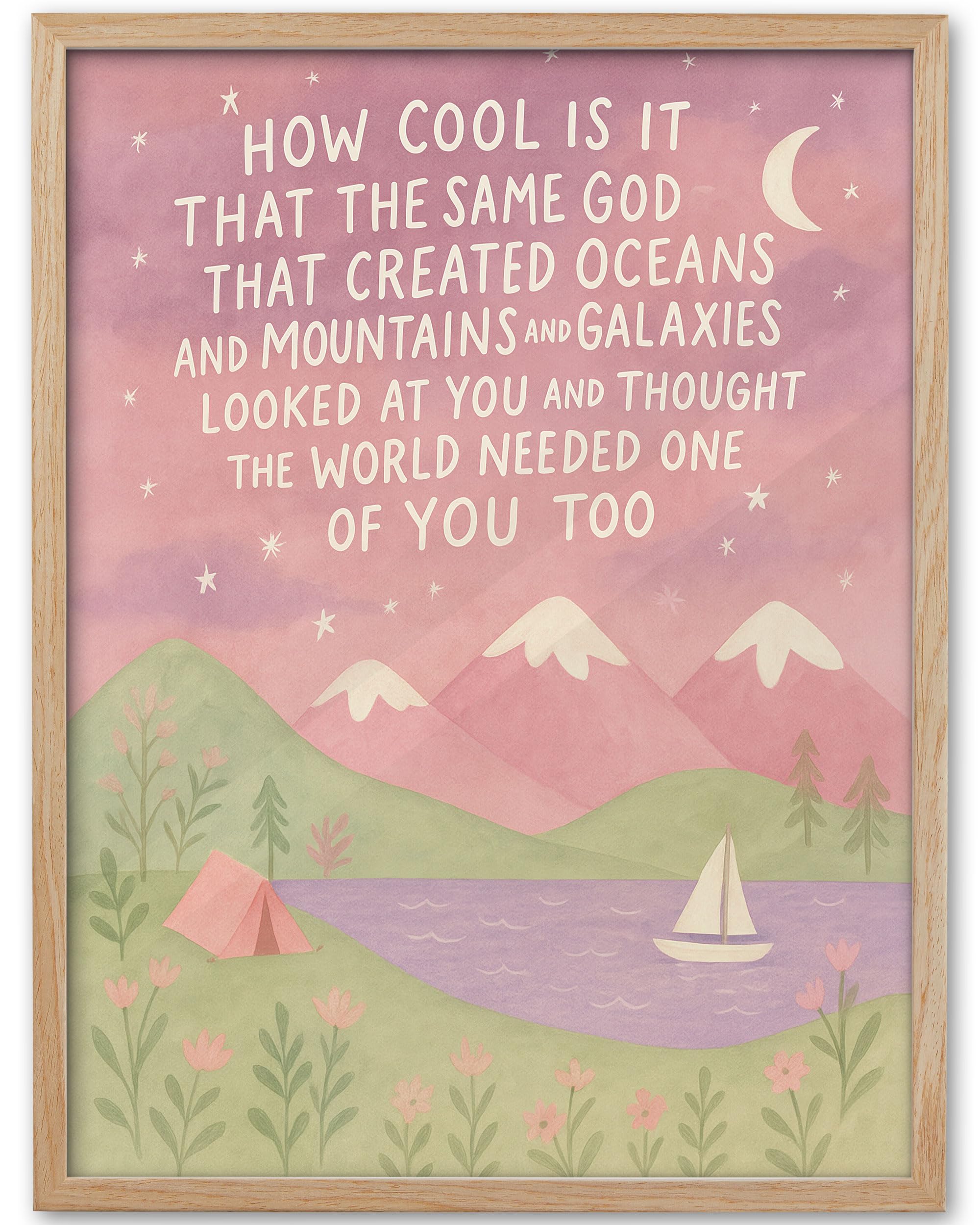 Blue Framed Wall Art — 16"