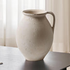 Farmhouse Black Vase — 11.2" — D - White 11.2"