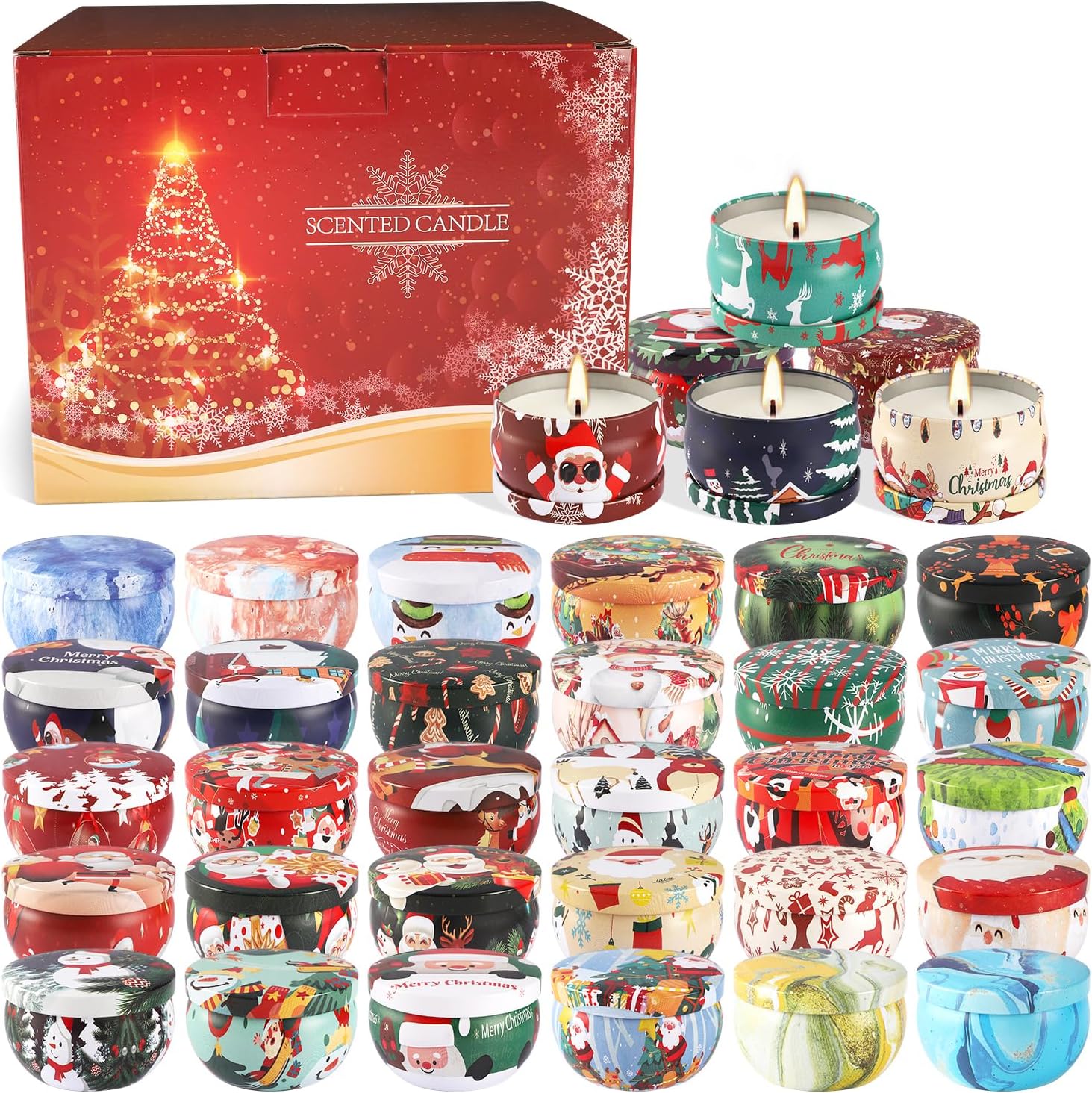 Soy Wax Black Scented Candle — Red 01
