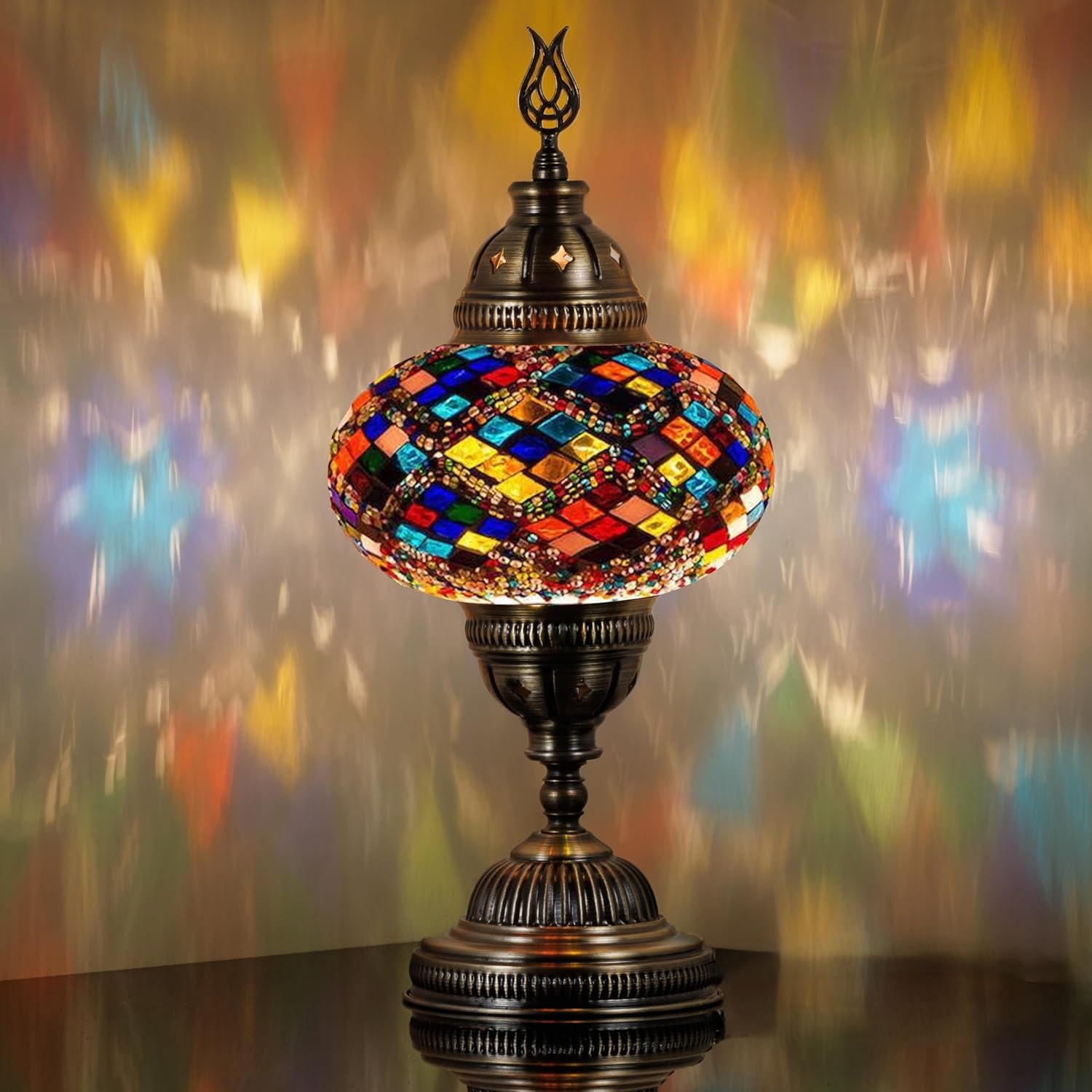 Cordless Blue Table Lamp — Multicolor
