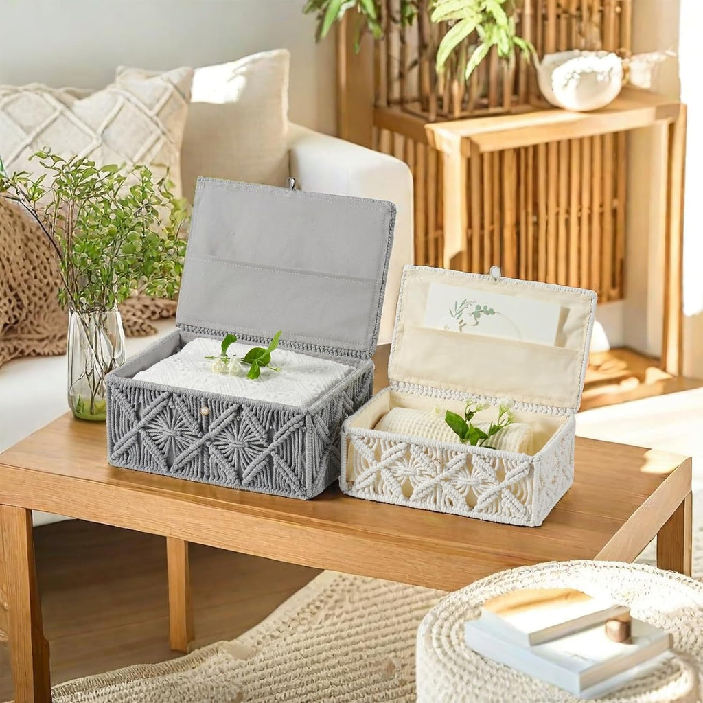 Boho Beige Storage Basket - View 7