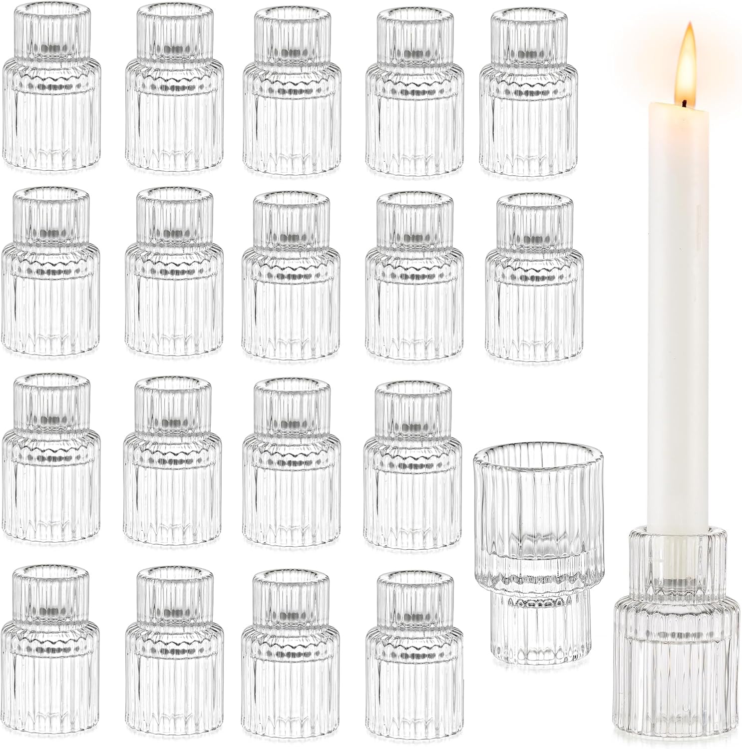 Modern Blue Candle — Clear