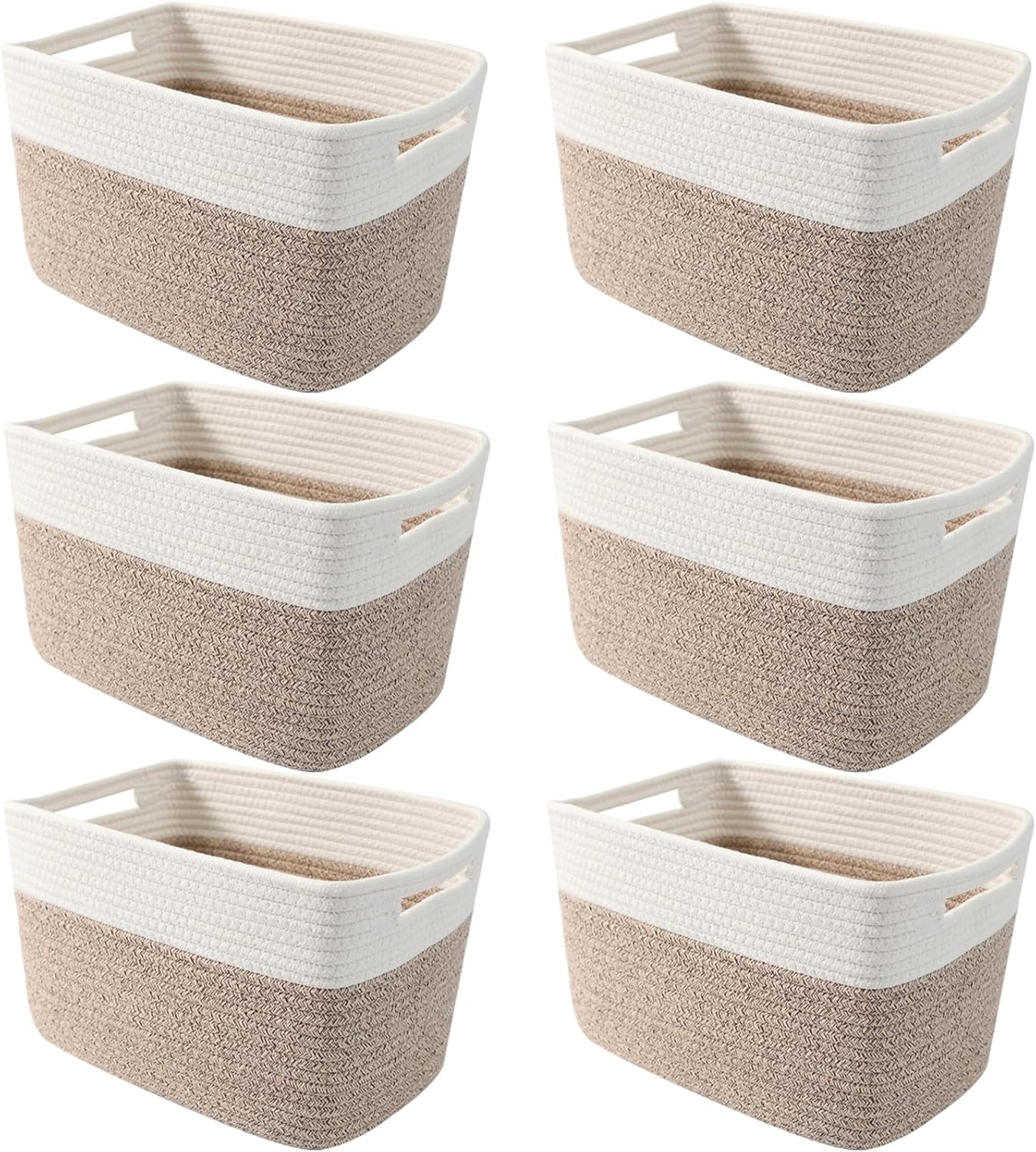 Boho Black Vase — 13.5" — 6PC-White&Brown
