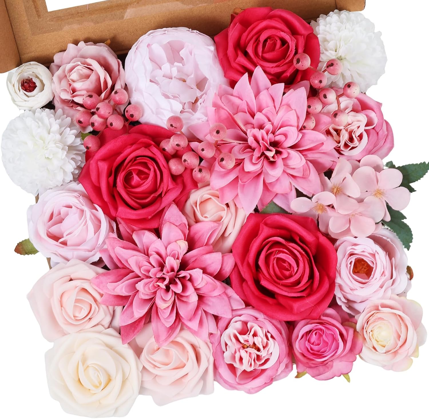 Vintage Blue Artificial Flowers — Hot Pink