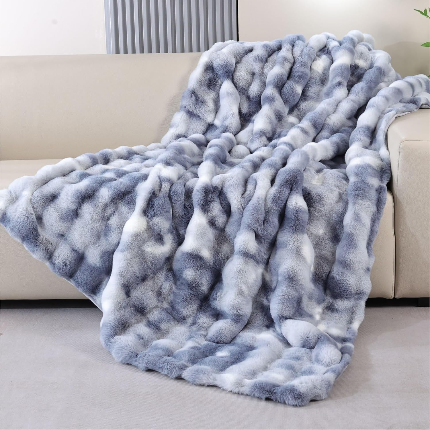 Beige Throw Pillow — 50" — 50"W x 60"L