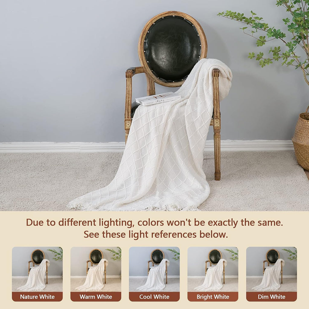 Boho Beige Throw Pillow — 50" - View 4