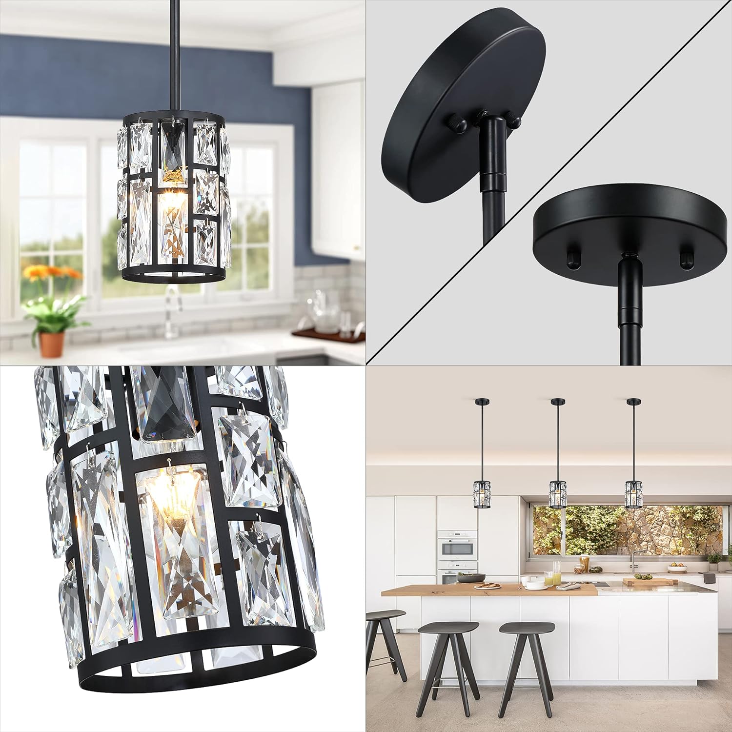 Luxe Black Chandelier - View 6