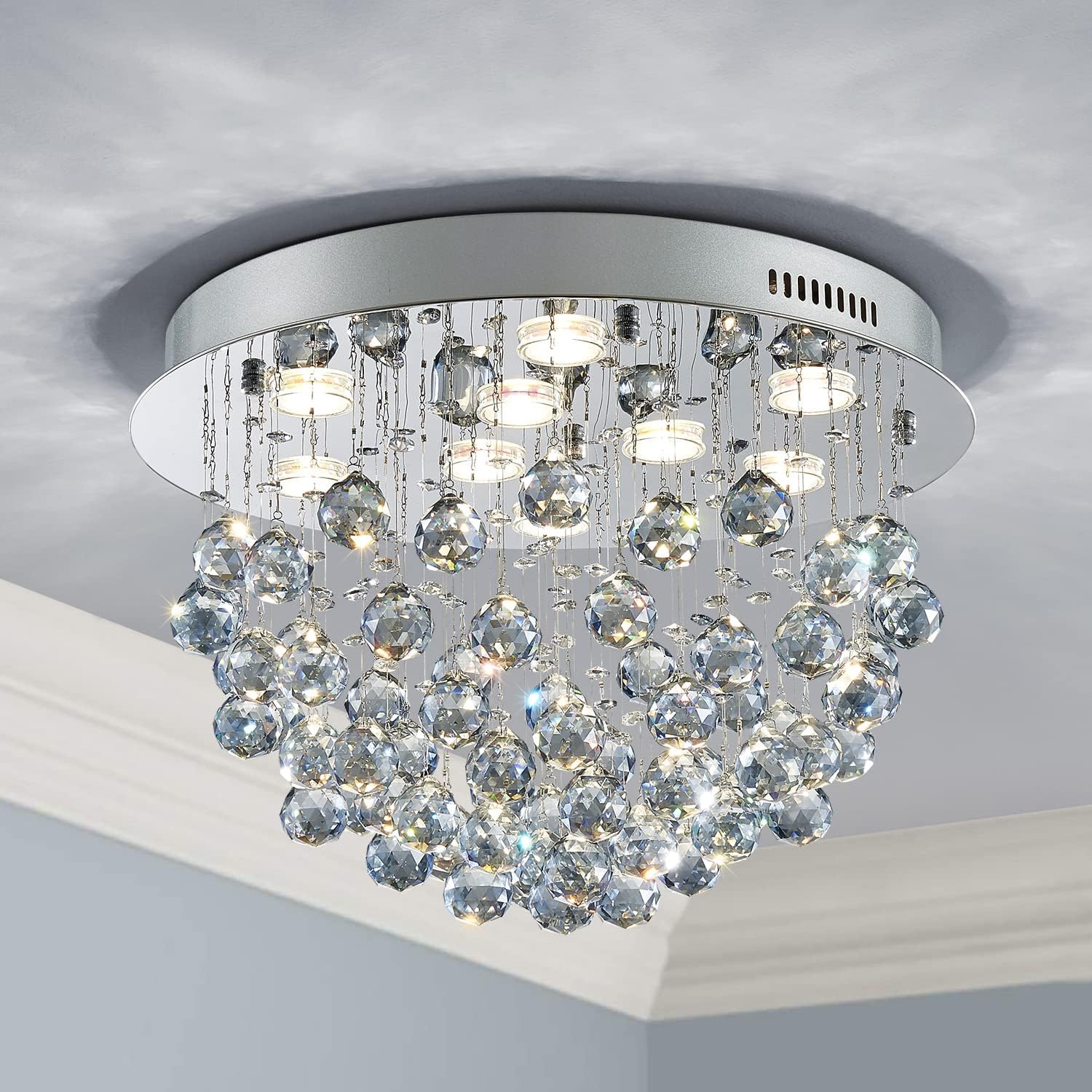 Antique Luxe Blue LED Bulb — 9-Light — H 13"