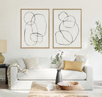 Linen Modern Beige Canvas Wall Art — 18x24 — 28x38