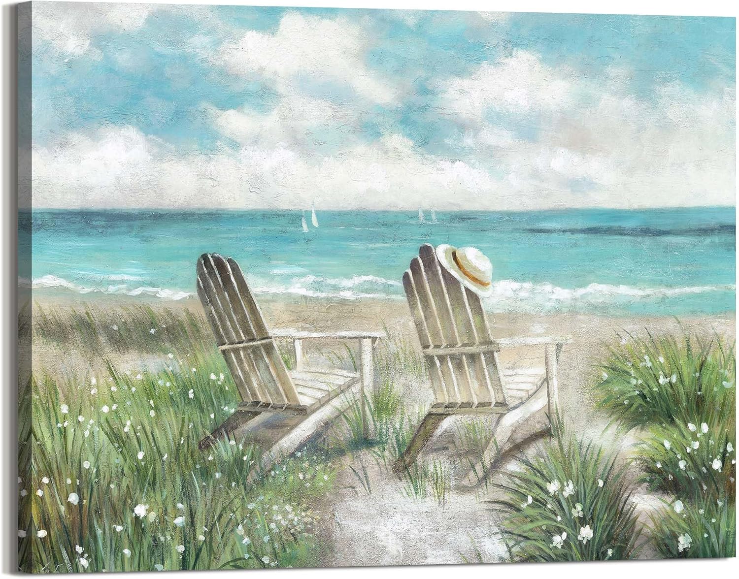 Modern Metal Wall Art — 16" — Beach Chair