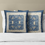 Boho Blue Throw Pillow Cover — 18" - View 3