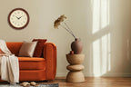 Battery Operated Mid-Century Wood Wall Clock — 12.4" - View 5