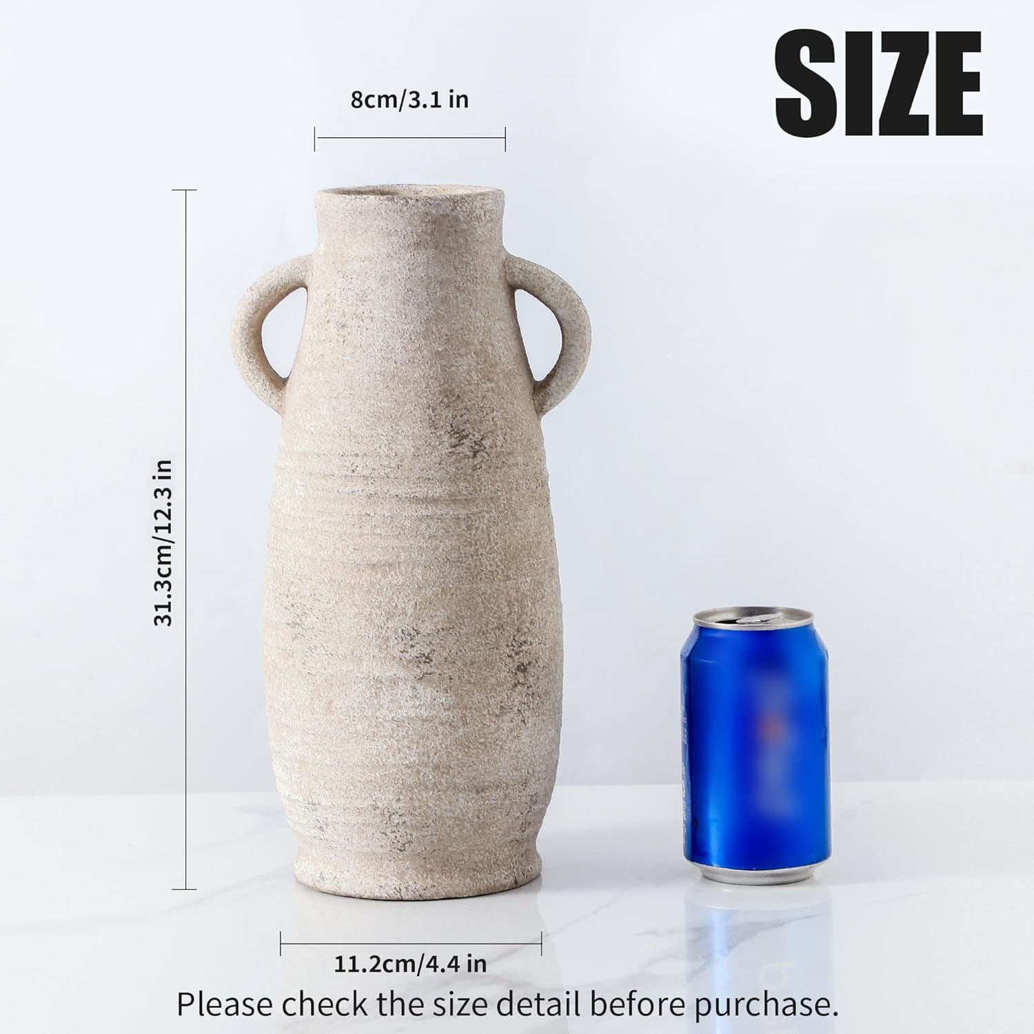 Boho Ceramic Flower Vase — 12" - View 2