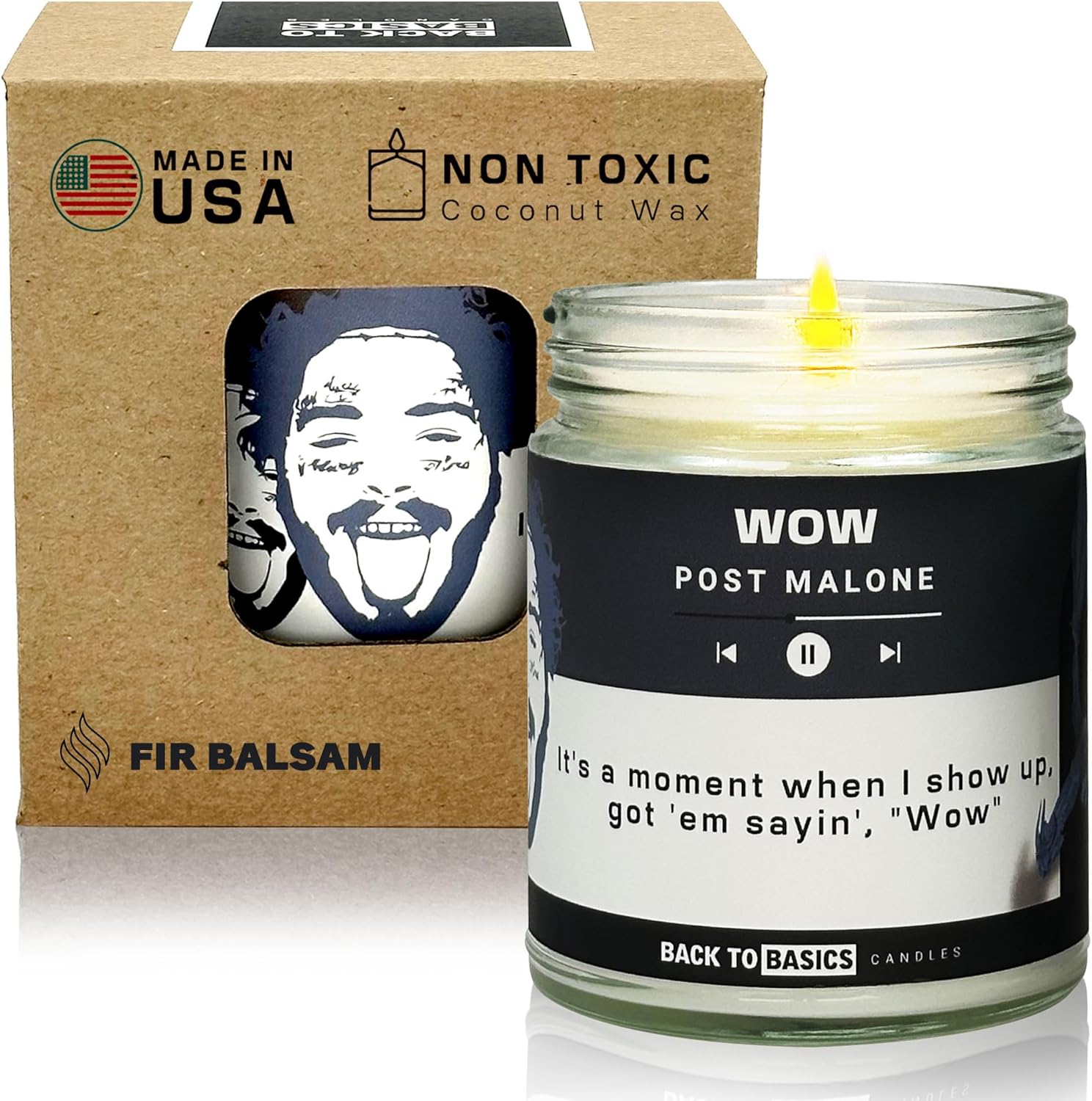 Soy Wax Scented Candle — Wow - Post Malone