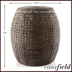 Handwoven Boho Brown Throw Pillow - View 7