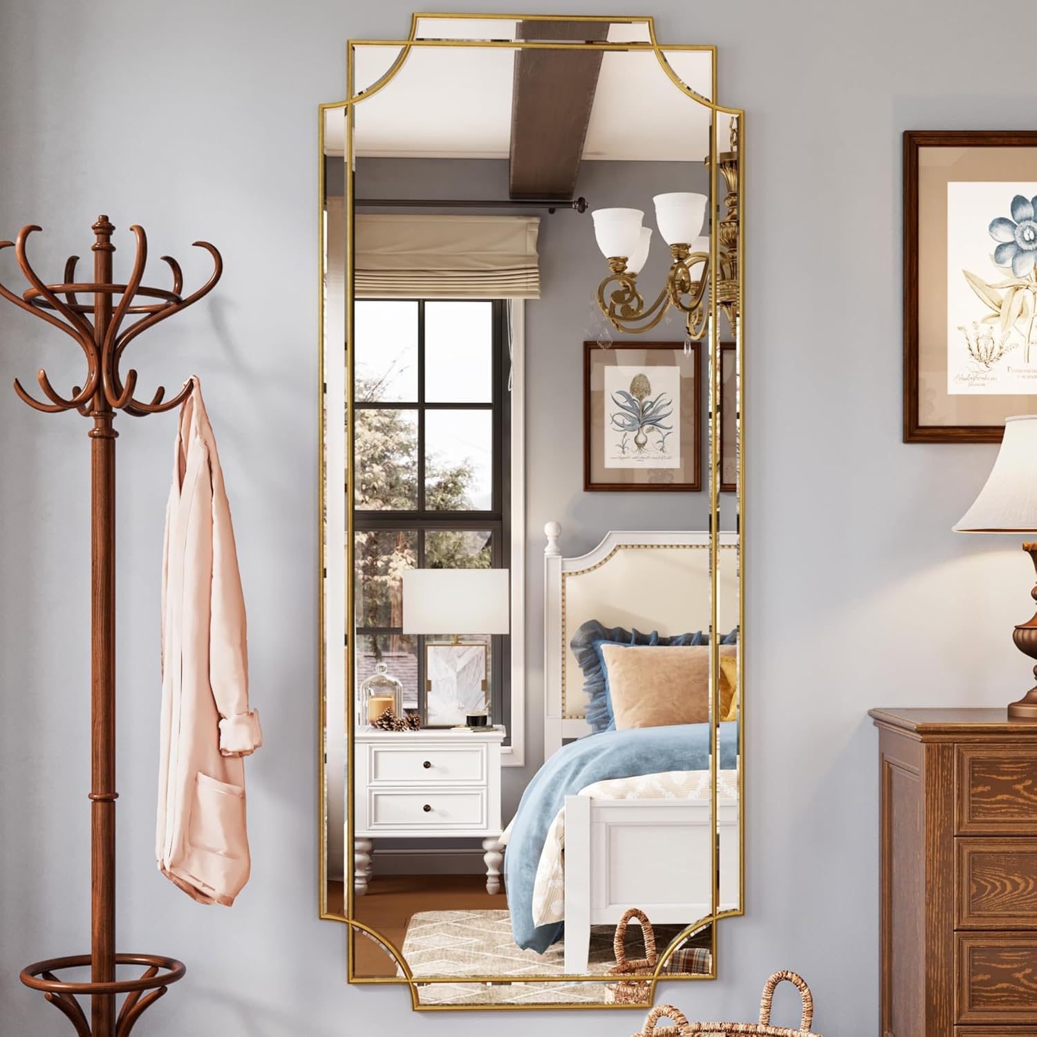 Beveled Farmhouse Glass Vanity Mirror — 30" — 70"L x 30"W
