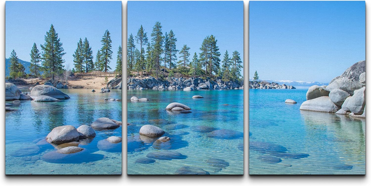 Framed Fabric Wall Art — 24" — 24" x 16" x 3 Panels