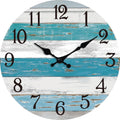 Battery Operated Farmhouse Blue Wall Clock — 14" — Radiant Blue