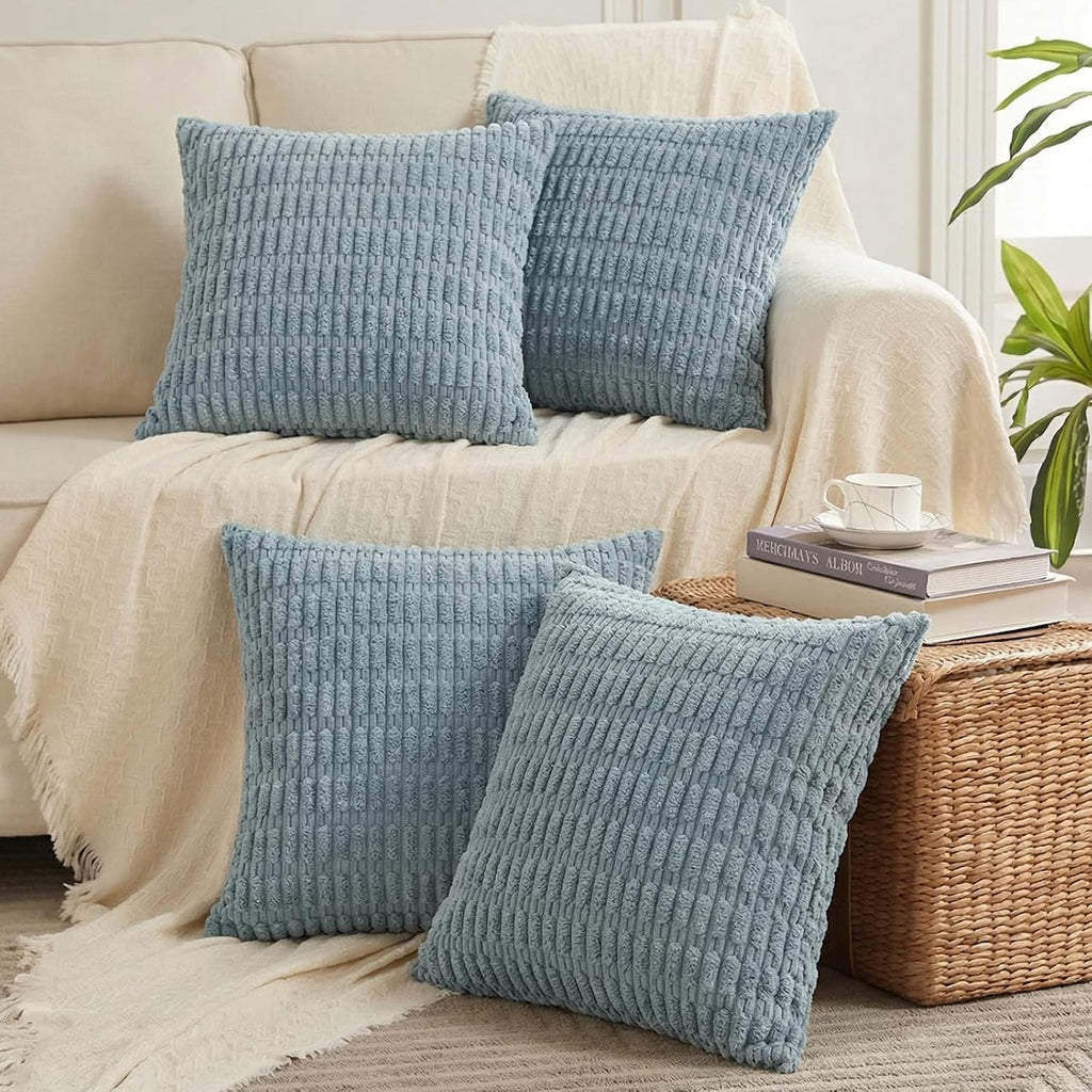 Boho Beige Throw Pillow Cover — 18" — 20" x 20" (Pack of 4)