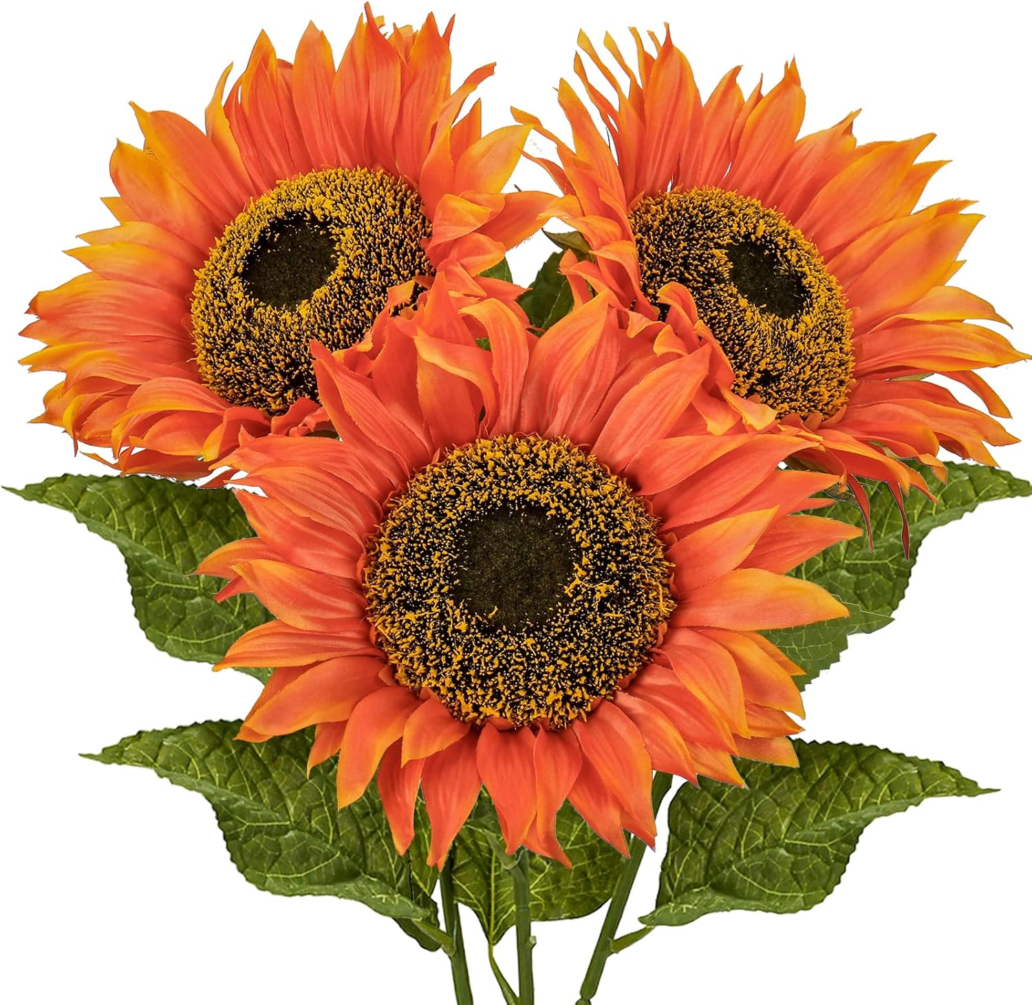 Fabric Artificial Flowers — 8" — 8"-3pcs-o