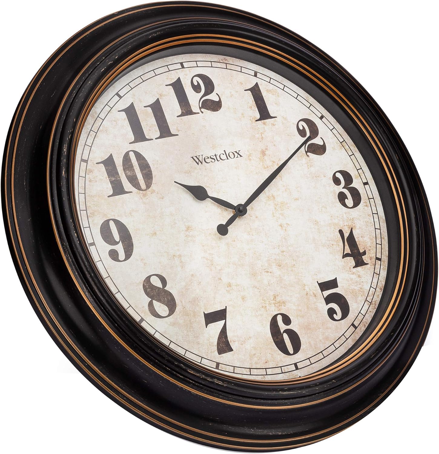 Battery-Operated Farmhouse Black Wall Clock — 24" - View 3