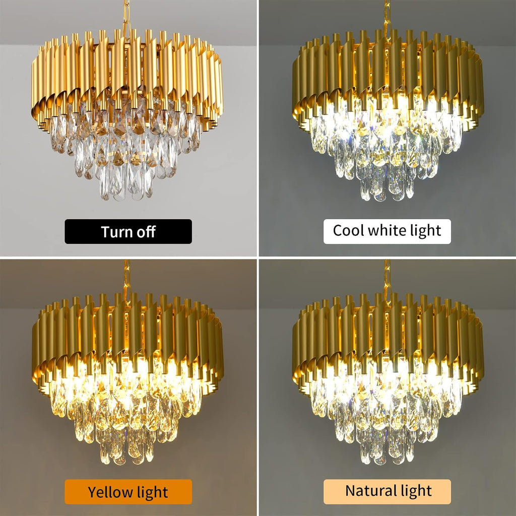 Round Luxe Black Chandelier — 5-Light - View 7