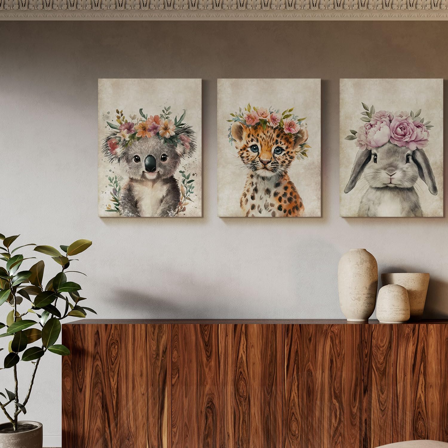 Framed Mid-Century Metal Canvas Wall Art — 12" - View 4