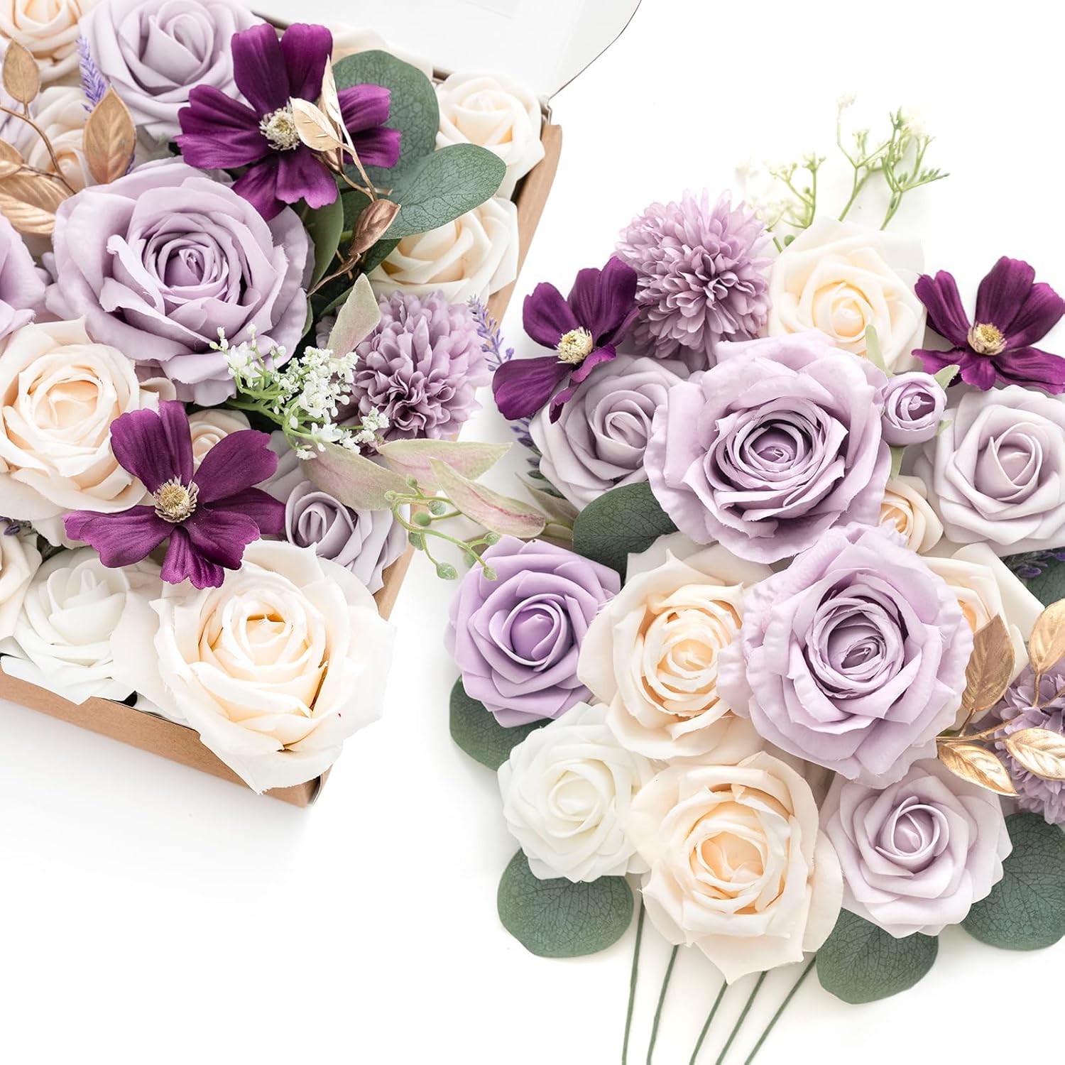 Beige Artificial Plant — Prpl-lilac & Cream