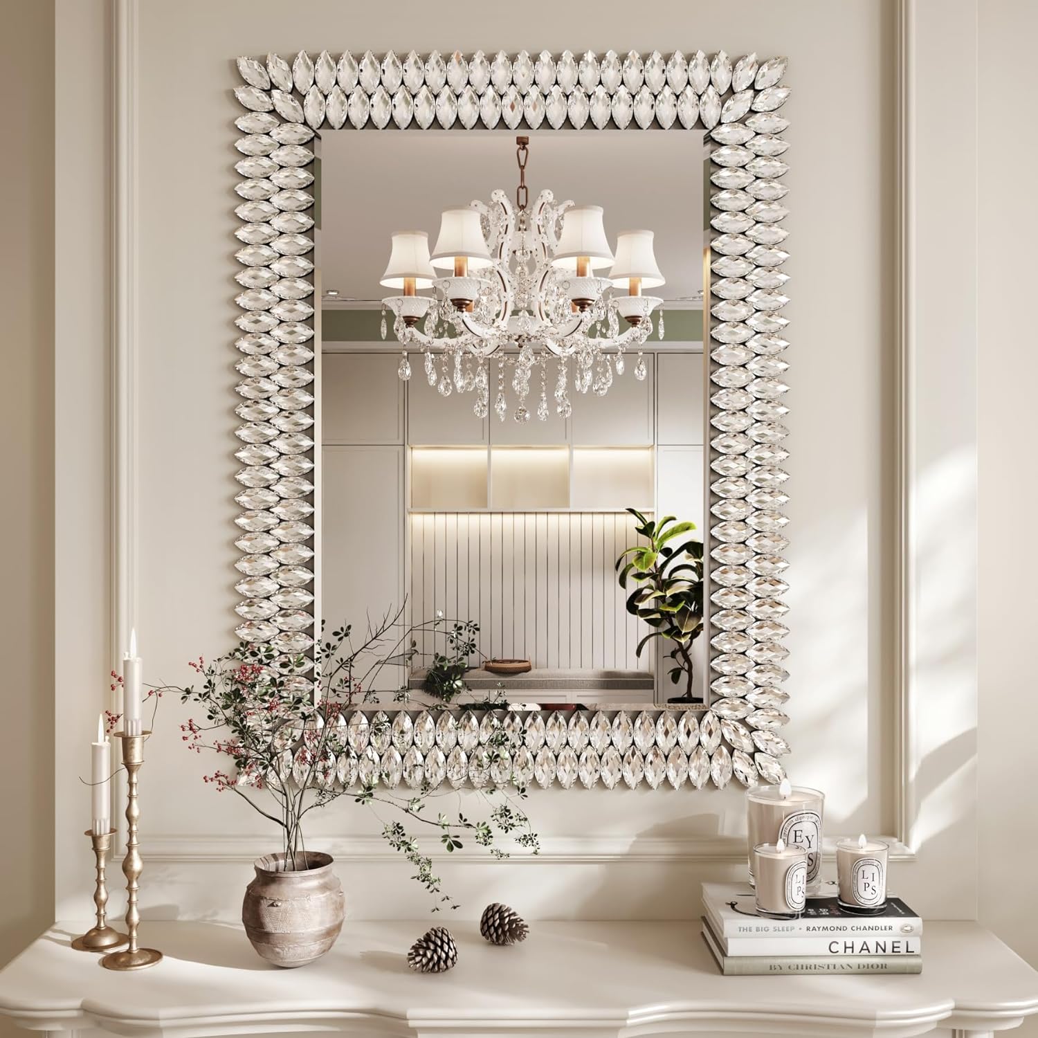 Beveled Luxe Glass Wall Mirror — 26" — 40"L x 30"W