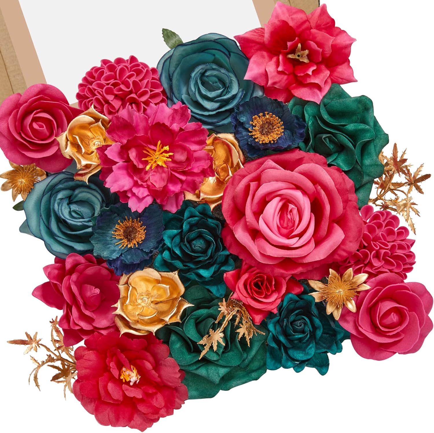 Black Artificial Flowers — A Gorgeous Hot Pink & Teal